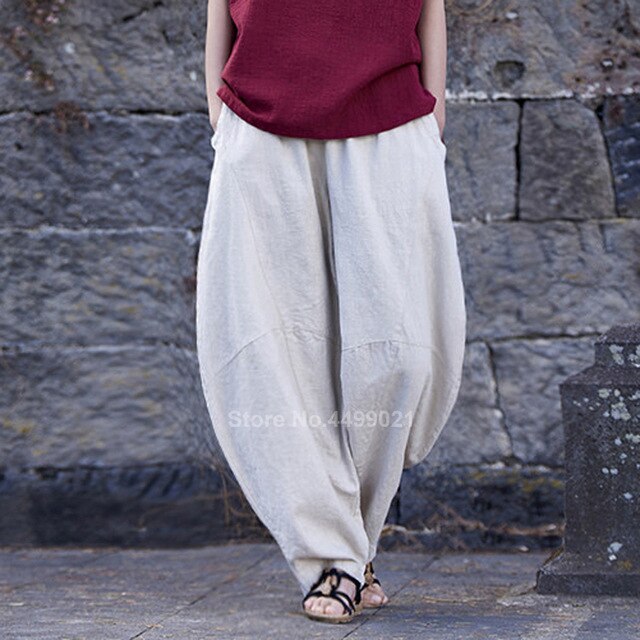 Liziqi Traditional Chinese Tops Trousers Cotton Linen Ancient Tang Suit Hanfu T-shirt Casual Full Sleeve Breathable Clothing