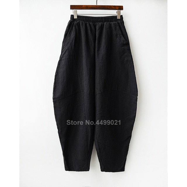 Liziqi Traditional Chinese Tops Trousers Cotton Linen Ancient Tang Suit Hanfu T-shirt Casual Full Sleeve Breathable Clothing