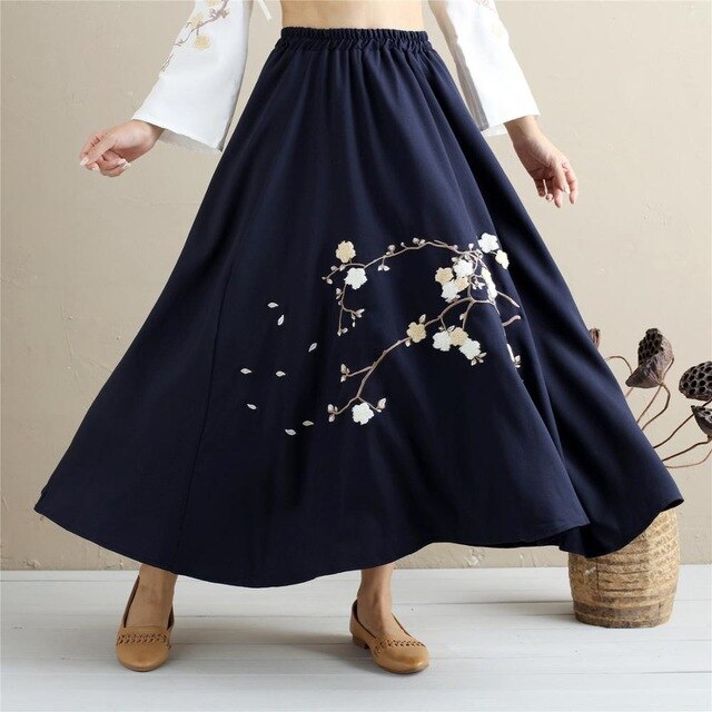 Women Tops blusa chinesa Vintage chinese clothing Lady Embroidery with belt  Spring Hanfu Traditional chinese Womens shirt Top